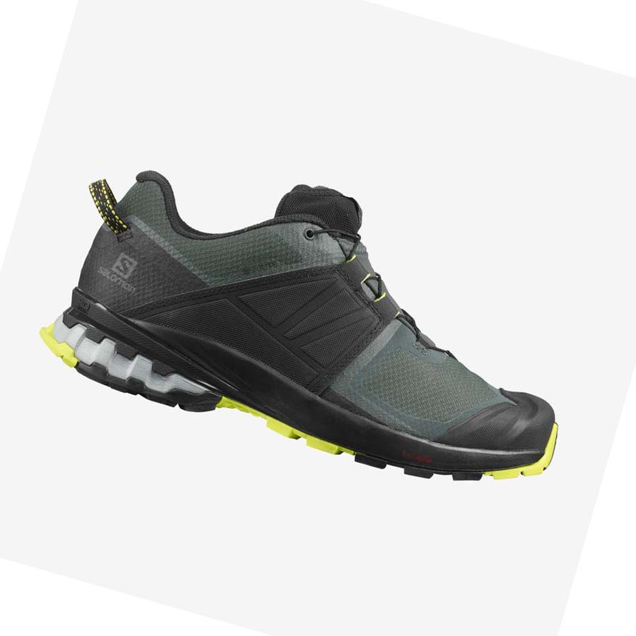 Salomon XA WILD GORE-TEX Trail Futócipő Férfi Fekete Olivazöld | HU 2124FDN